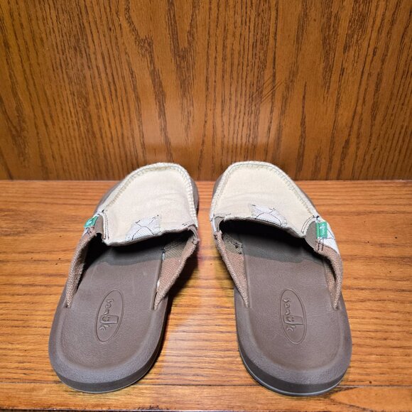 Sanuk You Got My Back III Slip on Shoe/Sandal Men's Size 8 Tan - Picture 5 of 9